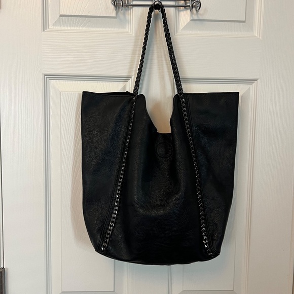 Large Black Gunmetal Chain Purse Witchy WhimsyGoth Aesthetic tote Bag - Picture 2 of 6